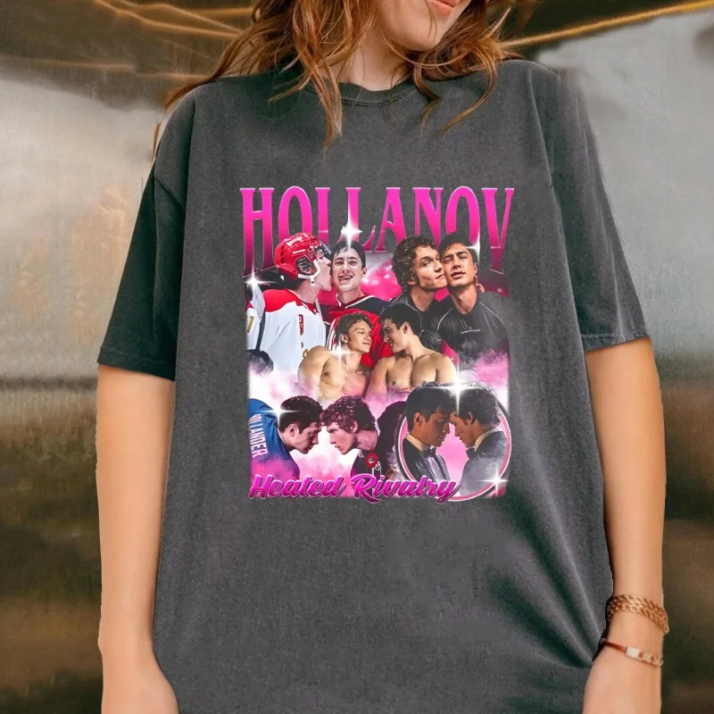 Hollanov Heated Rivalry T-Shirt Hudson Williams Connor Storrie T Shirt Man Woman Connor Storrie Tshirt Ilya Rozanov Tee