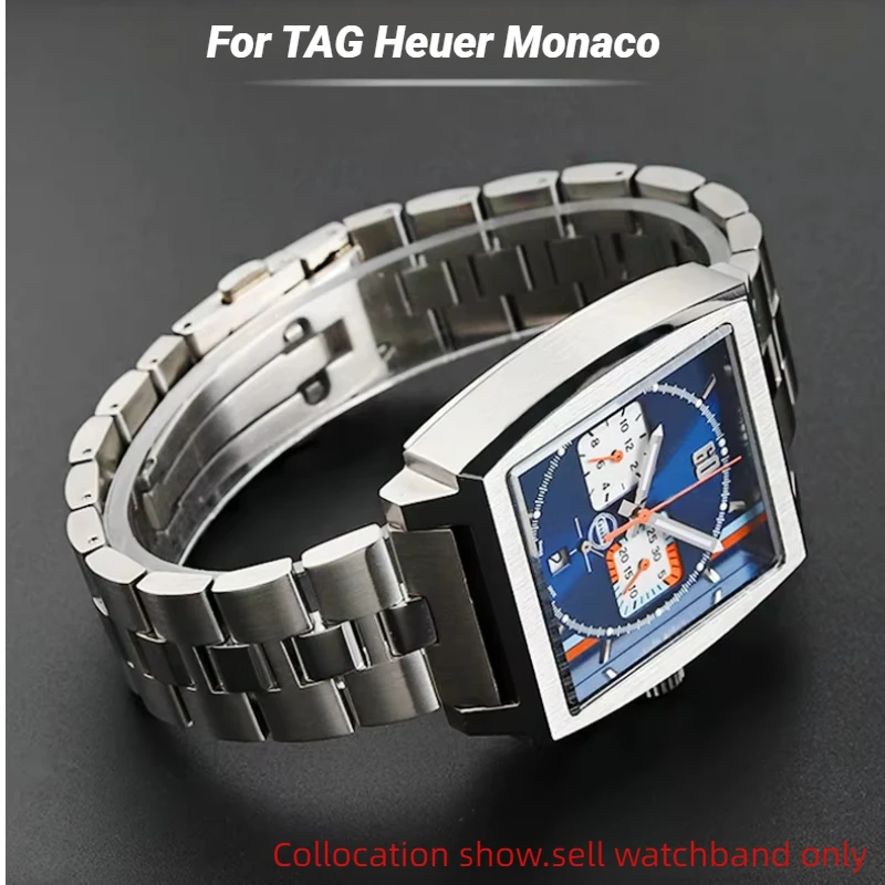 For TAG Tag Heuer metal steel watchband Men's Monaco CBL2111 solid stainless steel strap accessories 22mm Bracelet watch chain
