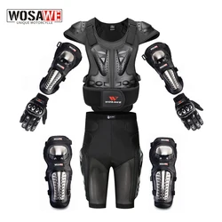 WOSAWE-Armure de protection dorsale pour moto, patinage, neige, protection de la colonne vertébrale, veste de ski, genouillères, coudières