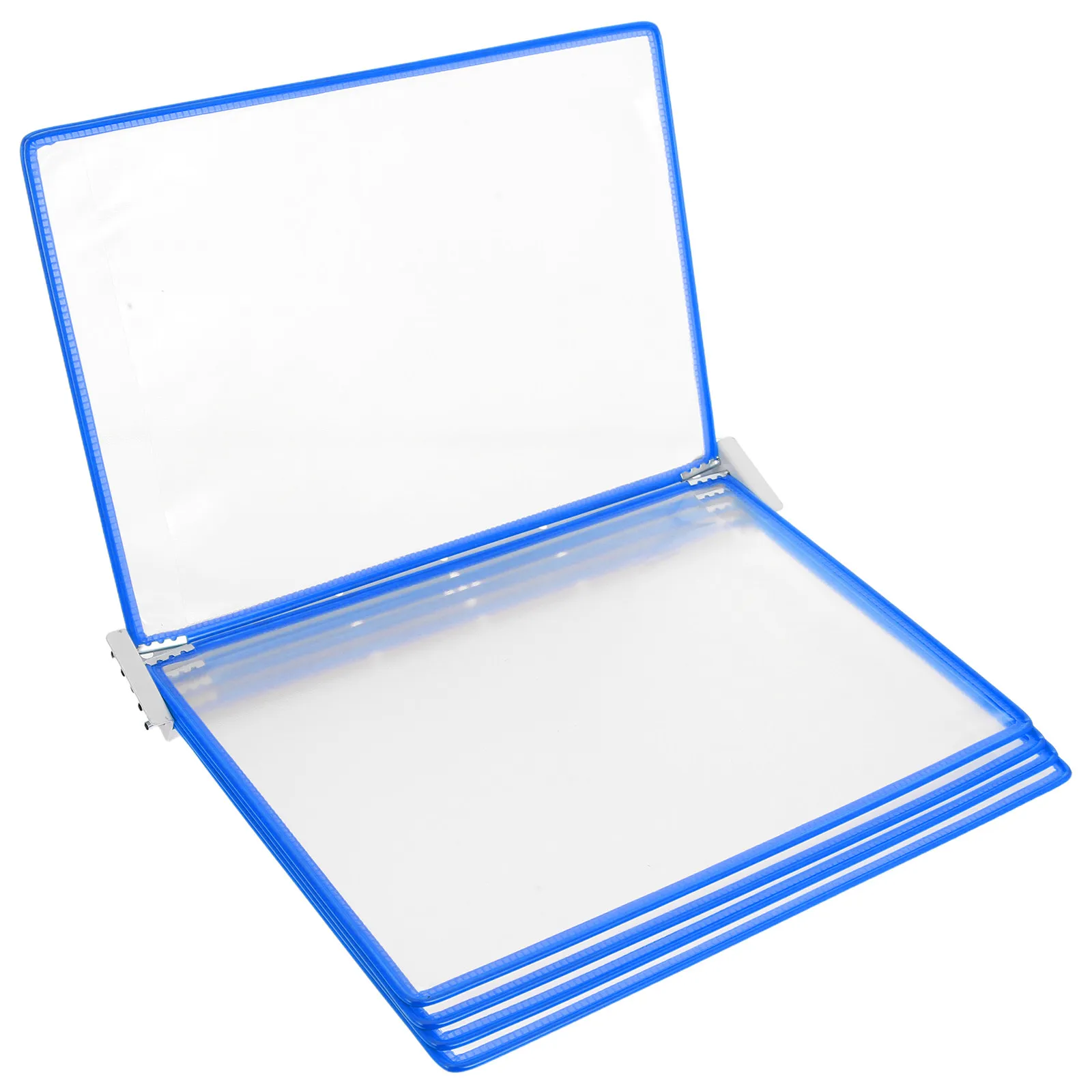 Wall Mounted Document Display Rack Clear Plastic File Holder for A4 Folders Brochures Magazines Space Saving Office Wall