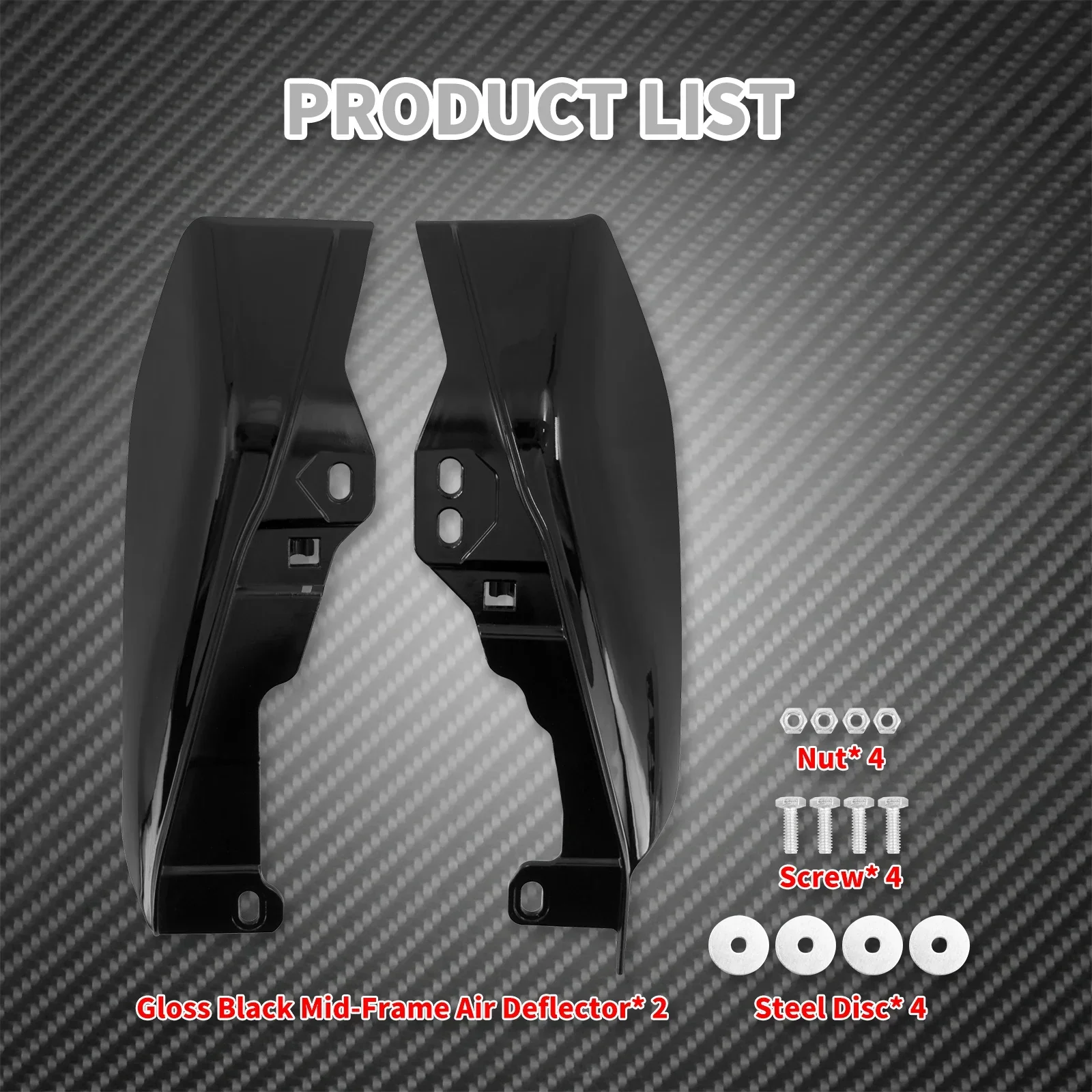 Motorrad Mid-Frame Air Deflektor Hitzeschild Trim Abdeckung Für Harley Touring Electra Street Glide Road King FLTRX 2001-23 24-Up