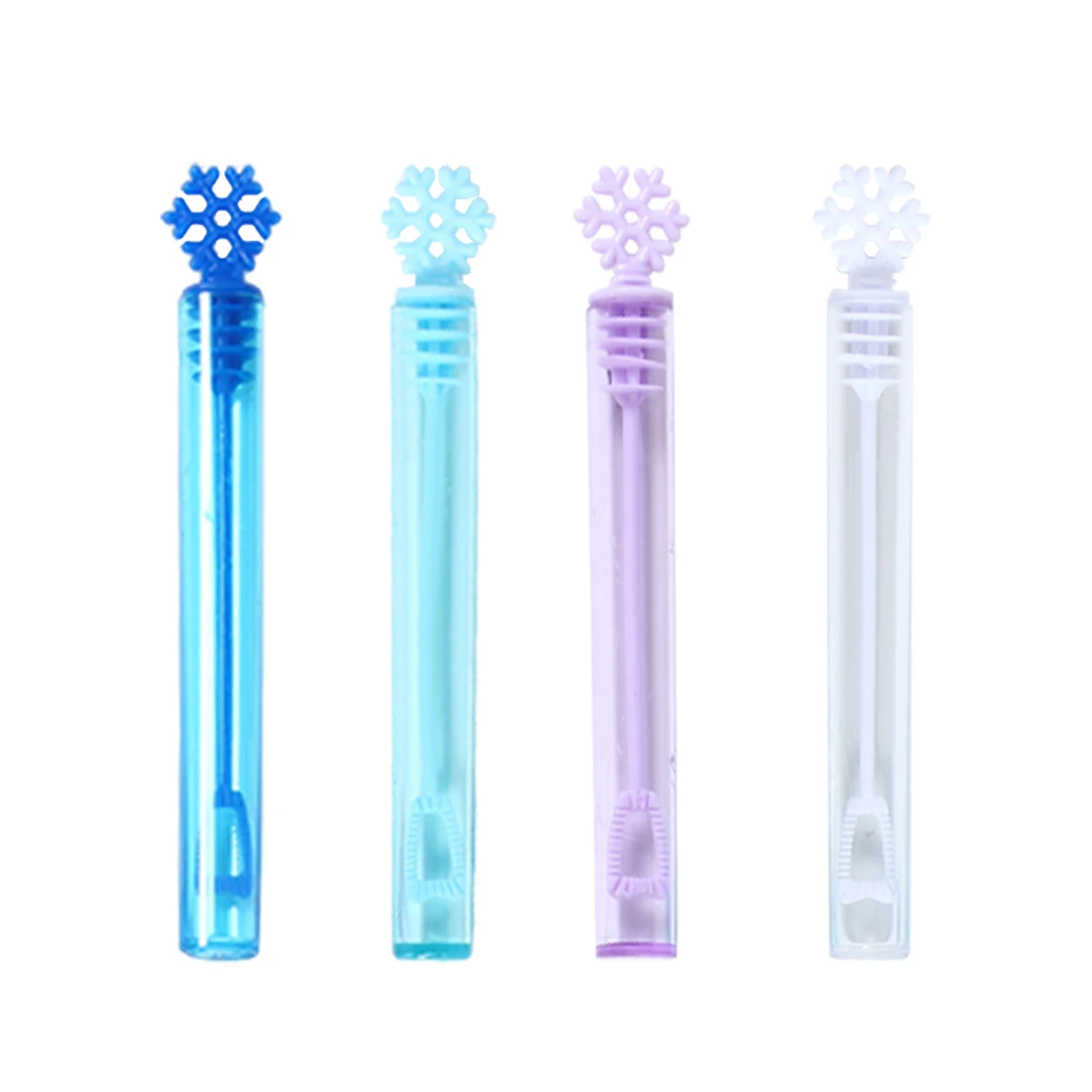 Snowflake Bubble Tube Toy Crown Bow Wand Tube Including Soap Water Baby Shower Wedding Birthday Party Decor Christmas Gift