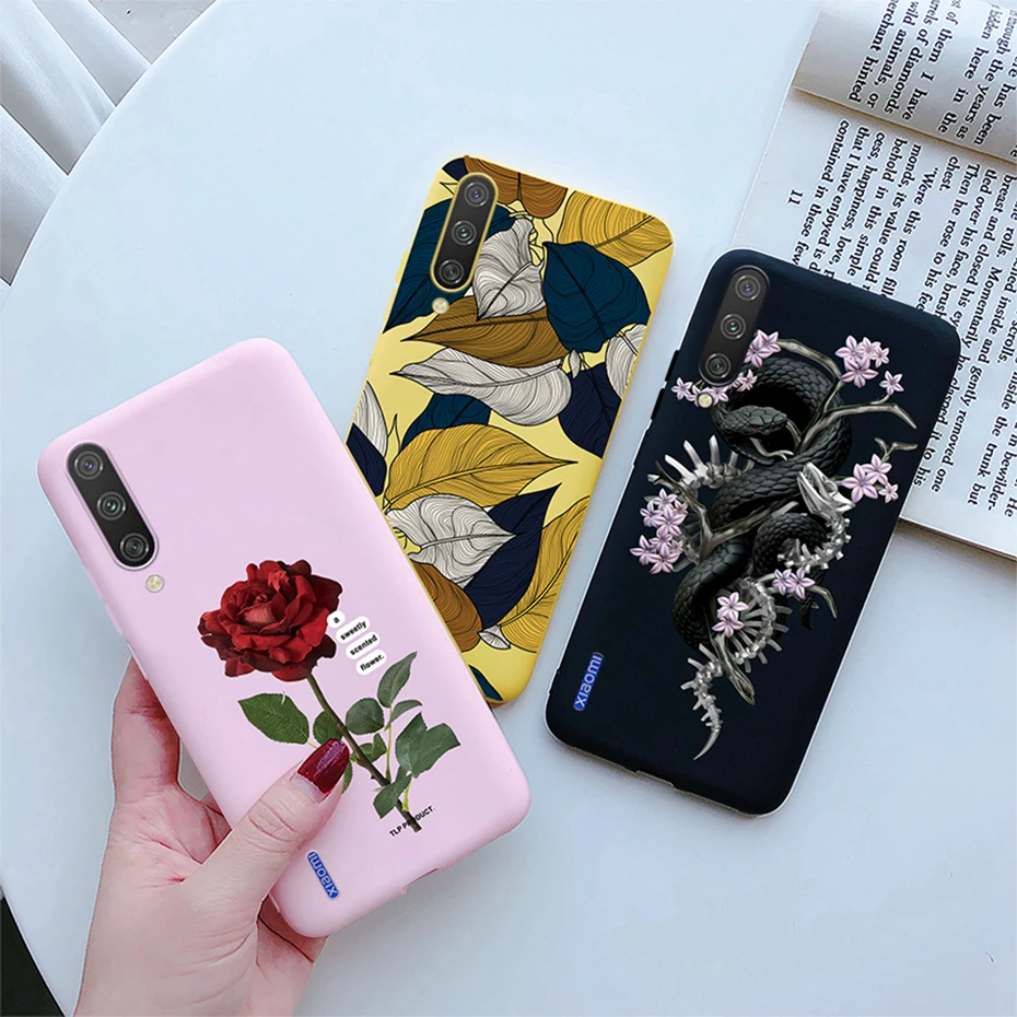 For Xiaomi Mi A3 Case Cute Cartoon Flowers Cover Soft Slim Fundas For Xiaomi Mi A3 MiA3 A 3 Phone Cases Shockproof Bumper 6.09\'\'