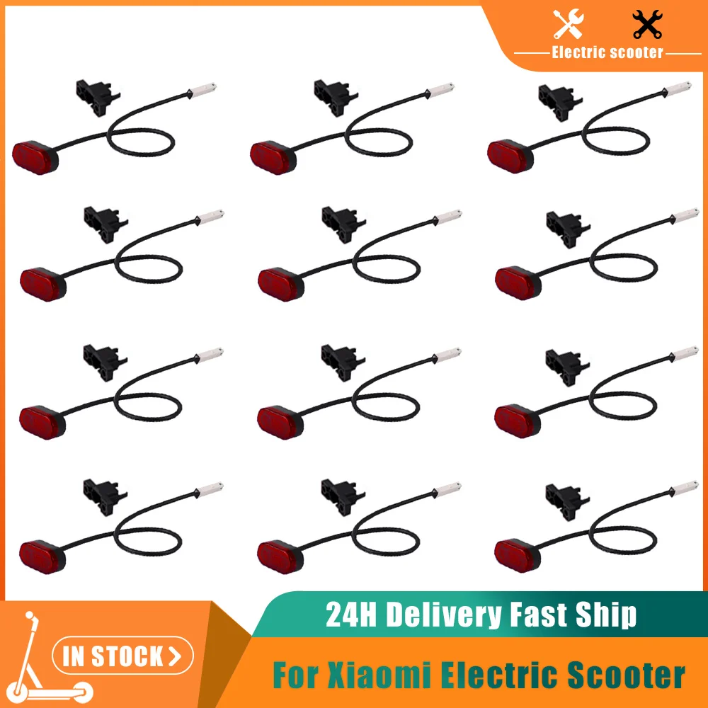 12PCS Rear Fender Tail Lamp Warning Stoplight Brake Lights For Xiaomi Mijia M365 Pro M187 Electric Scooter Safety Light Parts