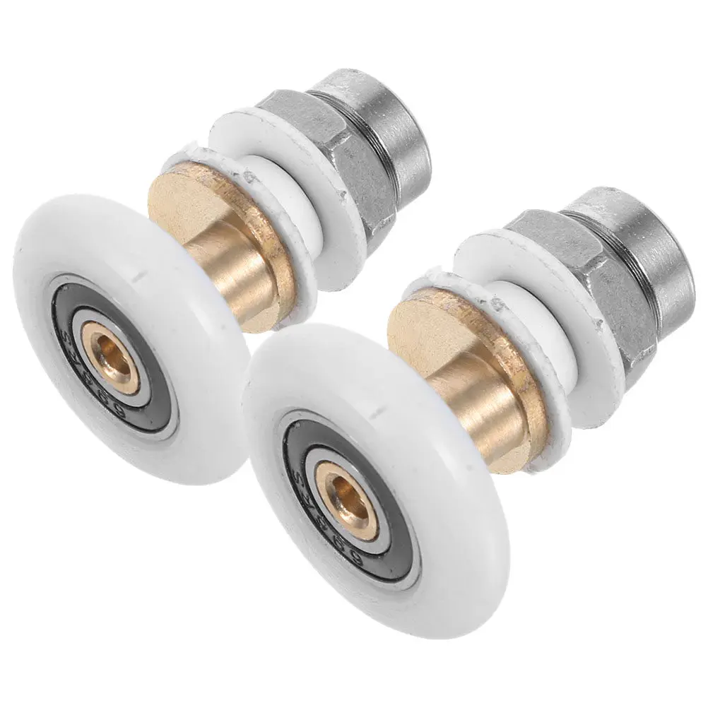 2pcs Shower Door Rollers 25mm Smooth Sliding Glass Door Hardware Easy Installation Stable & Safe