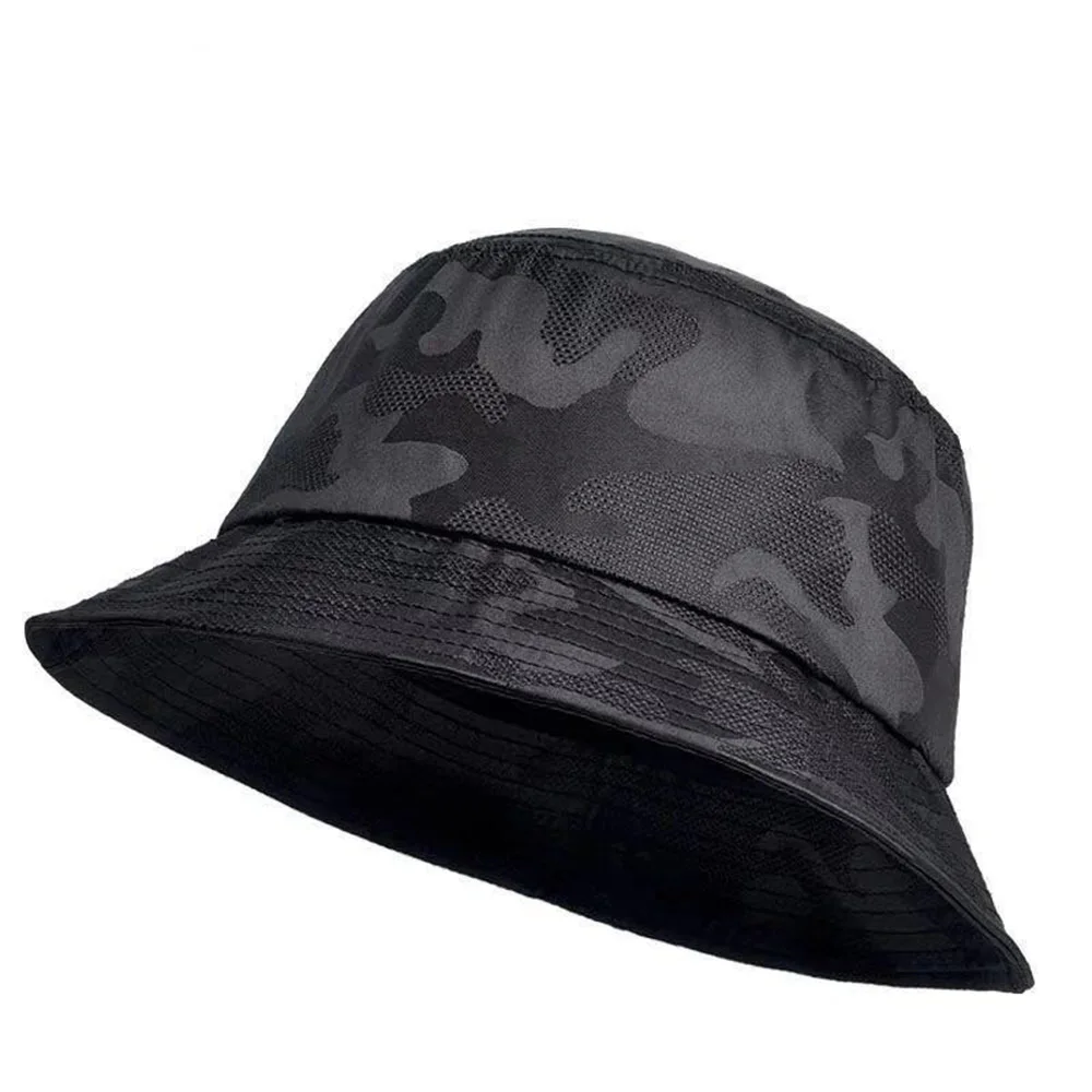 

Breathable Bucket Hat Sun Panama Black Camouflage Bob Man Hiking Climbing Fisherman Hip Hop Cap Cotton Male Fishing Hat