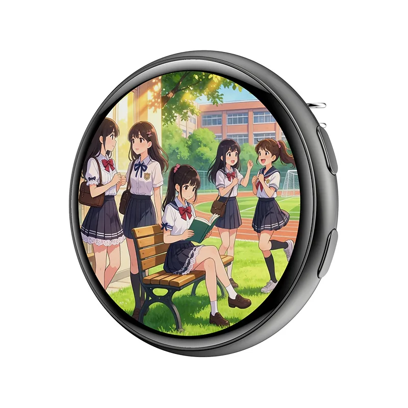 1.50 Inch Full Touch Electronic Badge Cool Digital Display Anime Wafer Badge Fashion Low Power Decorative Ornament