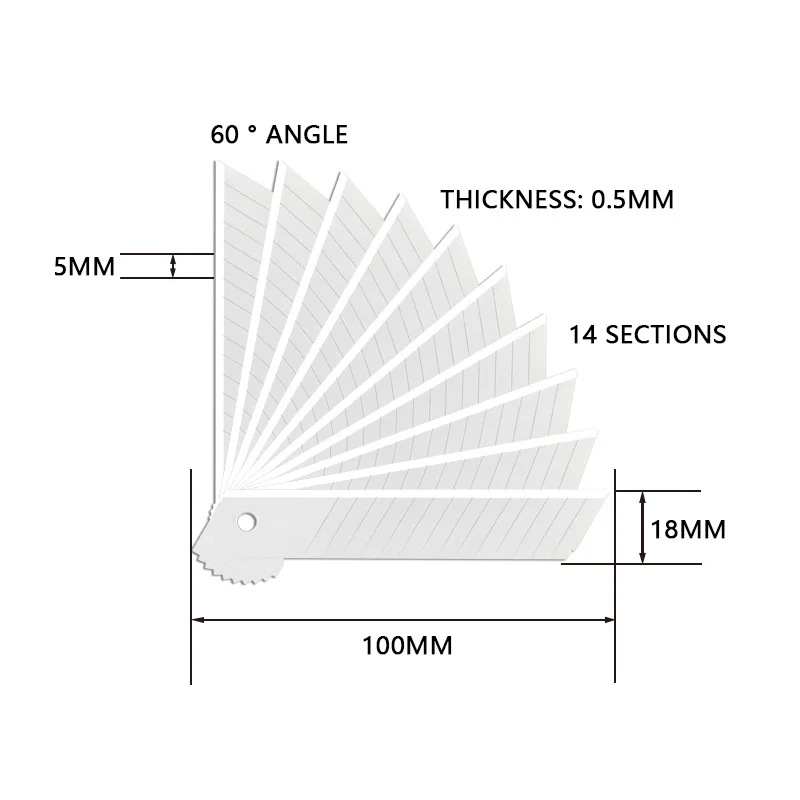 TAJIMA LB50DH Double Snap-Off Blade 10PCS 18mm Spare Blades Set L-Type Silver Endura Blade for Utility Knife Art Cutter