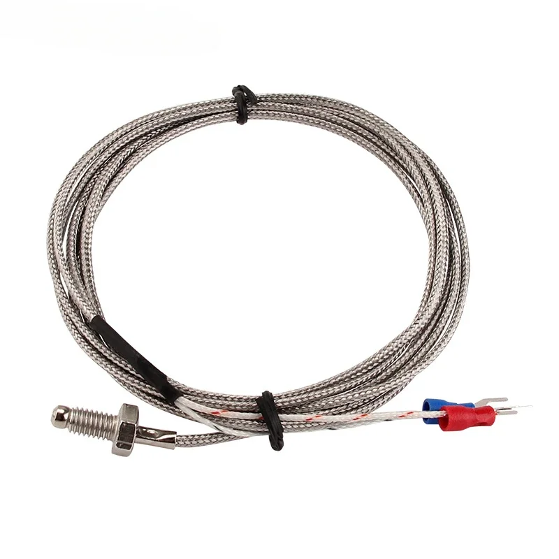 Thermocouple Thread M6 Screw Type K 1/2/3/4/5m Probe Sensor Temperature Sensor 0-400°C Temperature Controller