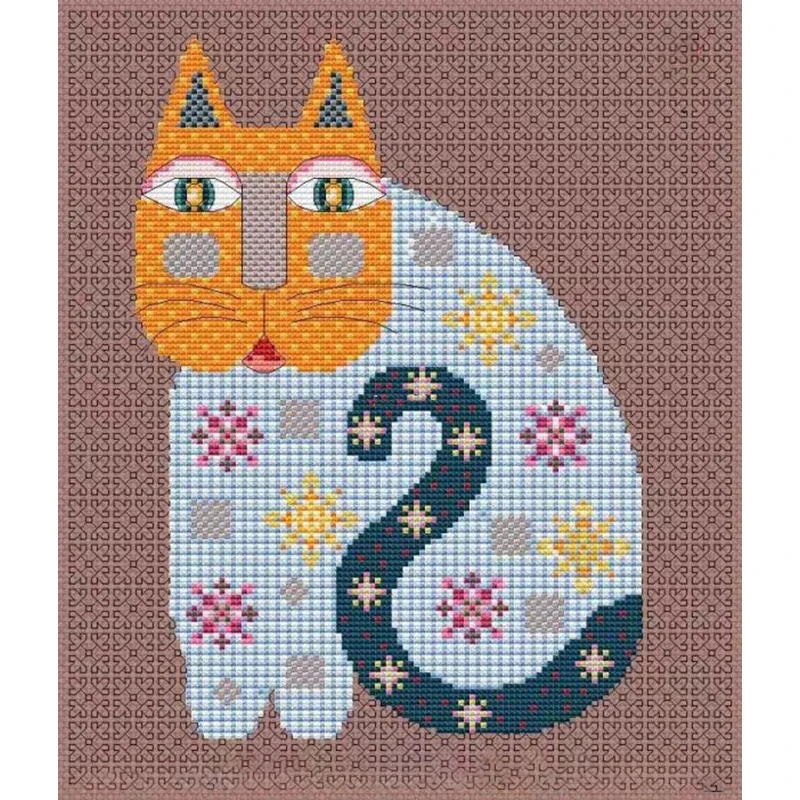287-Kreuzstich-Set, Sets für Stickereien, Kreuzstich, Kreuzstich, komplettes Kit, Stich-Kreuzstich-Set, Nadel, Kunst und Handwerk, DIY