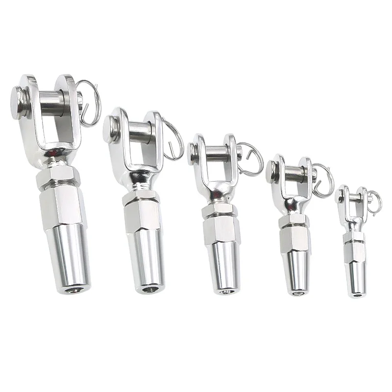 1 piece of 304 stainless steel cable connection rope clamp, used for guardrails, window accessories, easy to adjust length