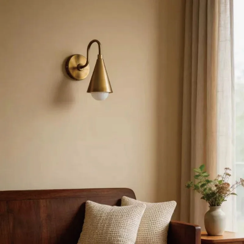Retro Iron Art Living Room Bedroom Bedside Wall lamp Modern Scandinavian Vanity Light Creative Hotel Corridor Entrance Wall Lamp