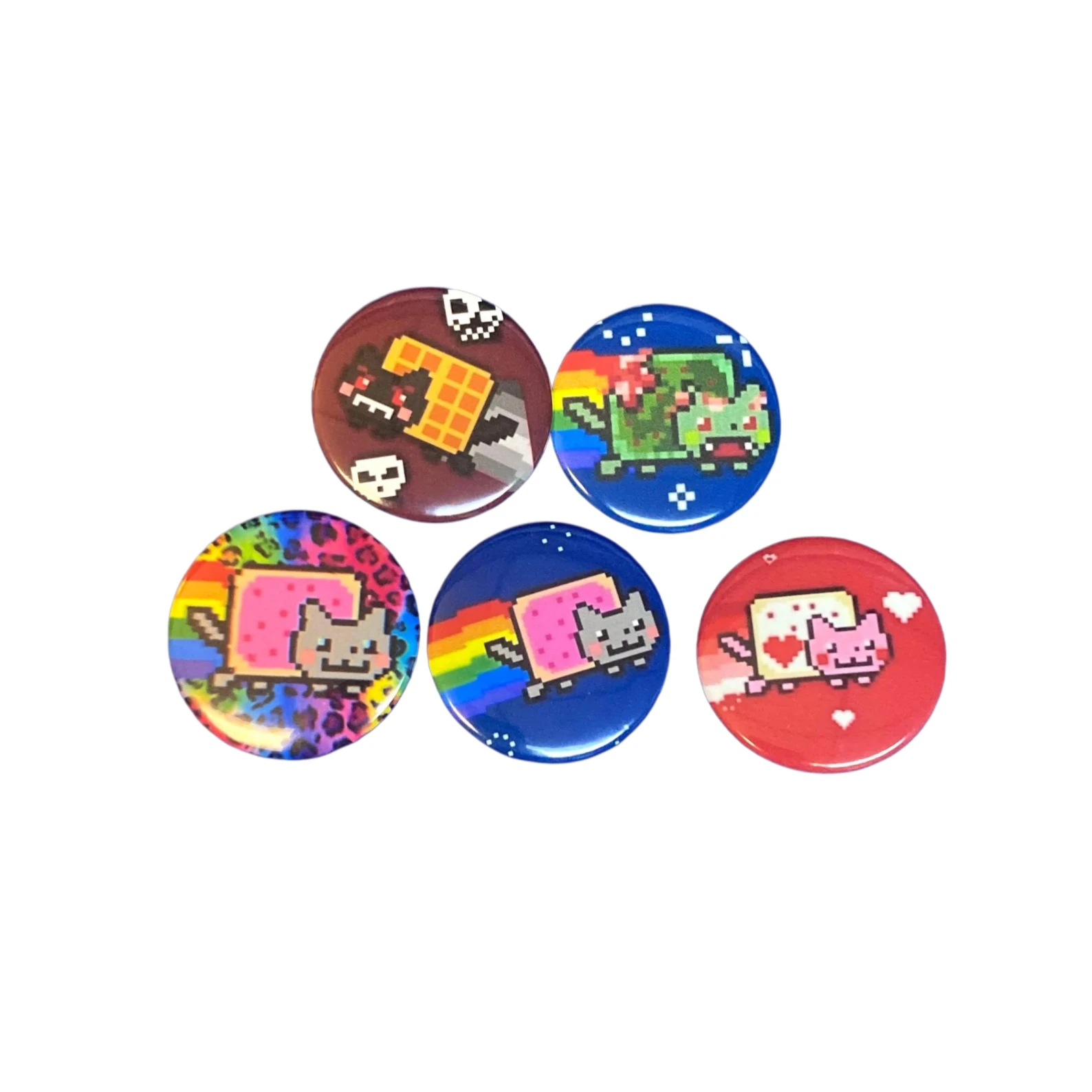 Nyan Cat Badge Cute Cartoon Rainbow Cat Meme Enamel Pins Button Pin Gifts for Cats' Lovers