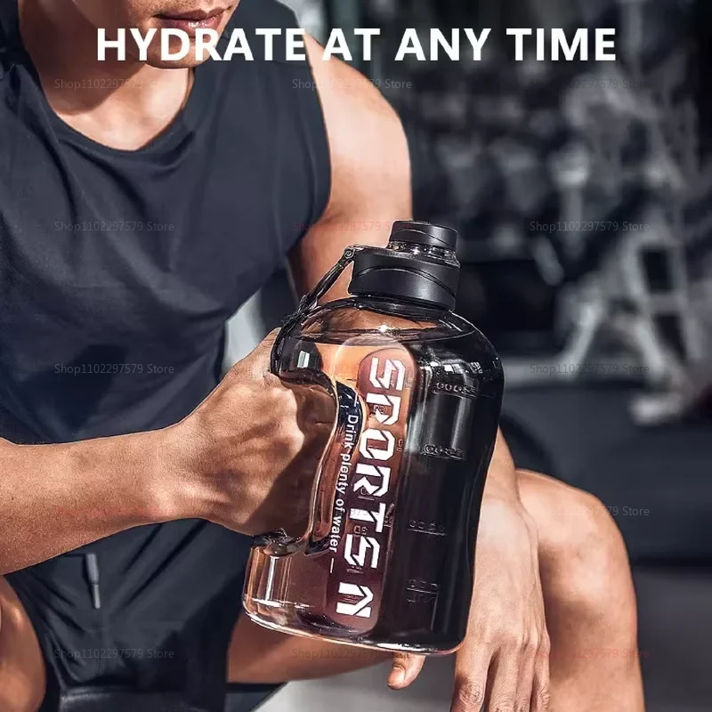 1700 مللي/2700 مللي كوب اللياقة البدنية BPA الحرة شرب زجاجة المحمولة سعة كبيرة PC زجاجة ماء رياضية في الهواء الطلق الصالة الرياضية غلاية ماء