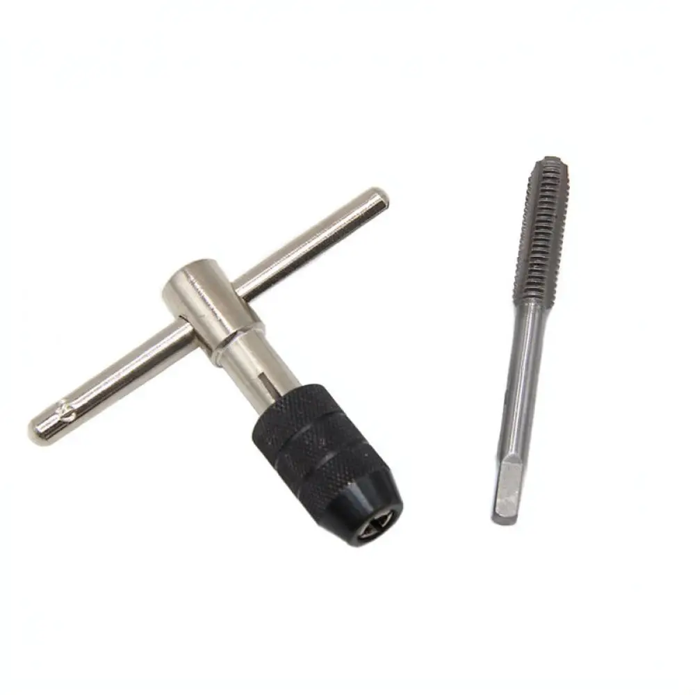 For Mr Drill T Handle Tap Wrench Threading Tool Set Twist Drill Bits Manual Drilling Kit Hardware Repairing Accessory