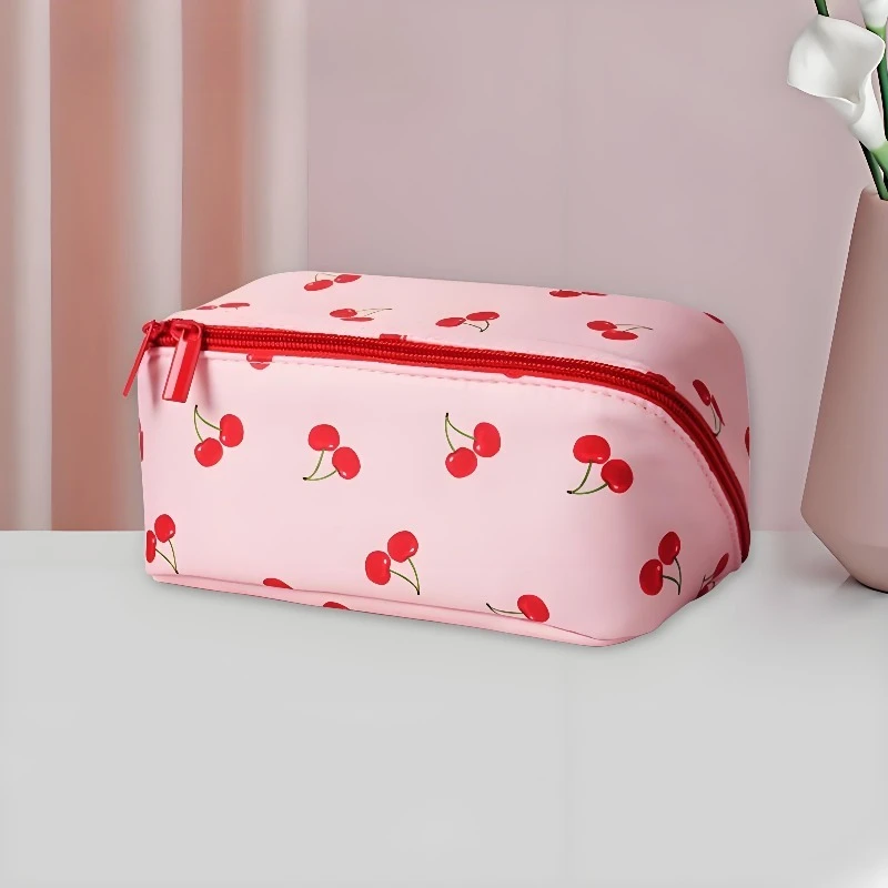 

Модная женская водонепроницаемая косметичка, женская дорожная сумка с вишневым принтом, косметичка для мытья туалетных принадлежностей, модный чехол для туалетных принадлежностей для девочек