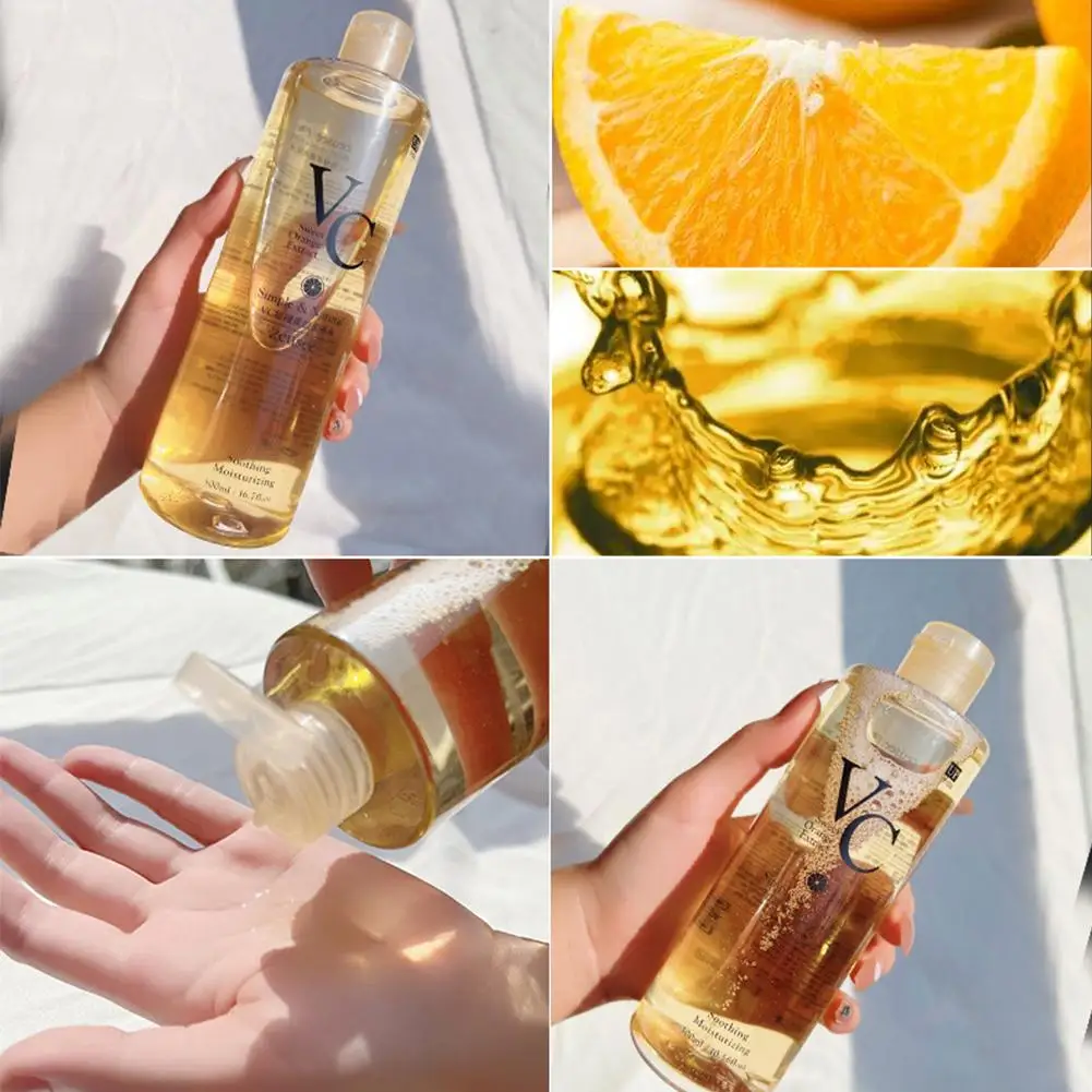 

VC Toner Refreshing Hydrating Skincare Skin Tone Wet Compress Essence Lotion Rejuvenating Fine Pores Brightening 300ml