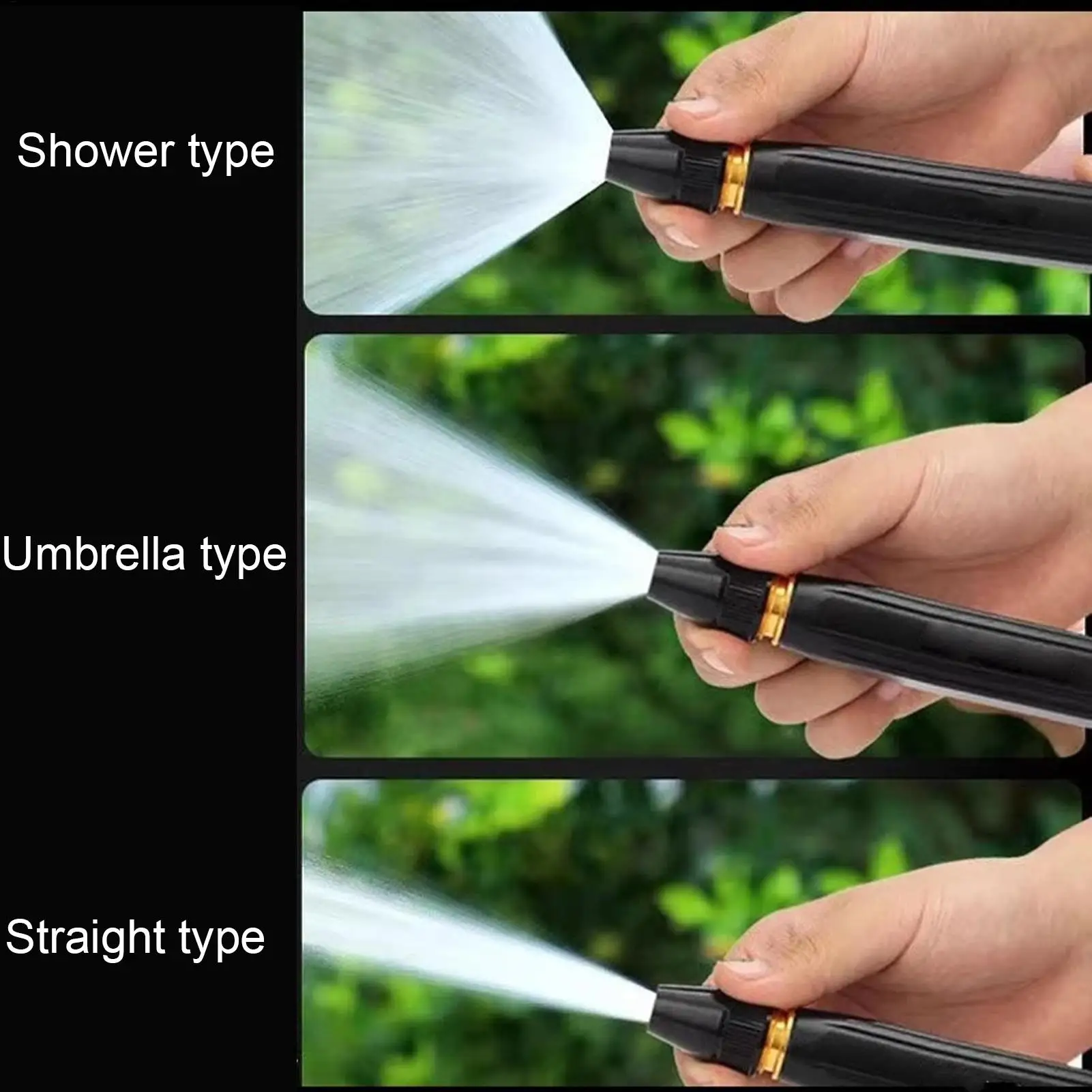 Adjustable Car Wash Water Gun High Pressure Metal Car Wash Straight Nozzle Washer Spray Sprinkler for Car Washing Tool