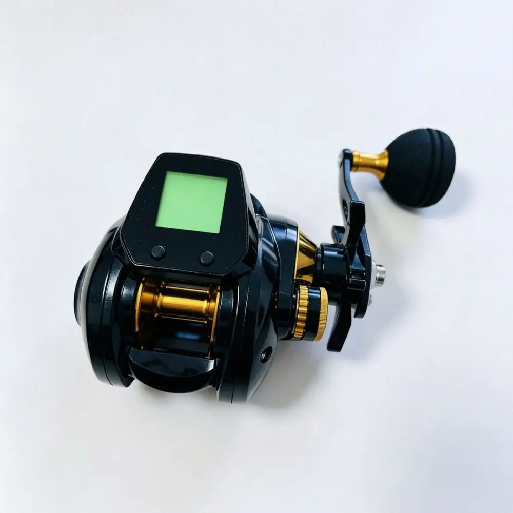 Electronic Baitcasting Fishing Reel Deep Spool Design Digital Depth Display For Wild Wolf USB Charging Sea Boat Casting