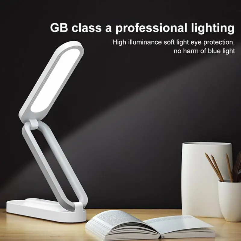 Foldable Desk Lamp USB Rechargable Stepless Dimmable Eye Protection Reading Table Lamp Portable LED Light For Household Office