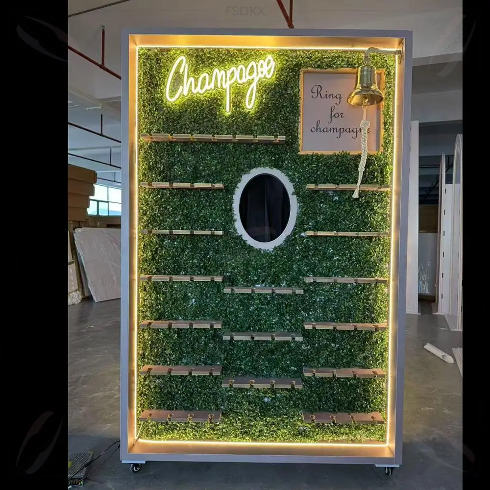 

New Amazing Design 2 Sides Available PVC Candy Wall Display Backdrop Wall Ring For Champagne