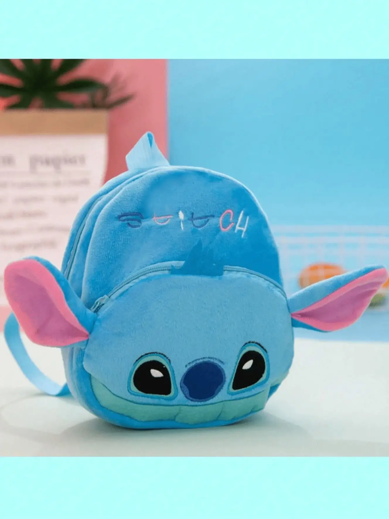 Uroczy plecak z postaciami z kreskówek: Stitch, Myszka Miki, Kubuś Puchatek, pluszowa torba szkolna, artykuły szkolne dla uczniów. — zdjęcie 2