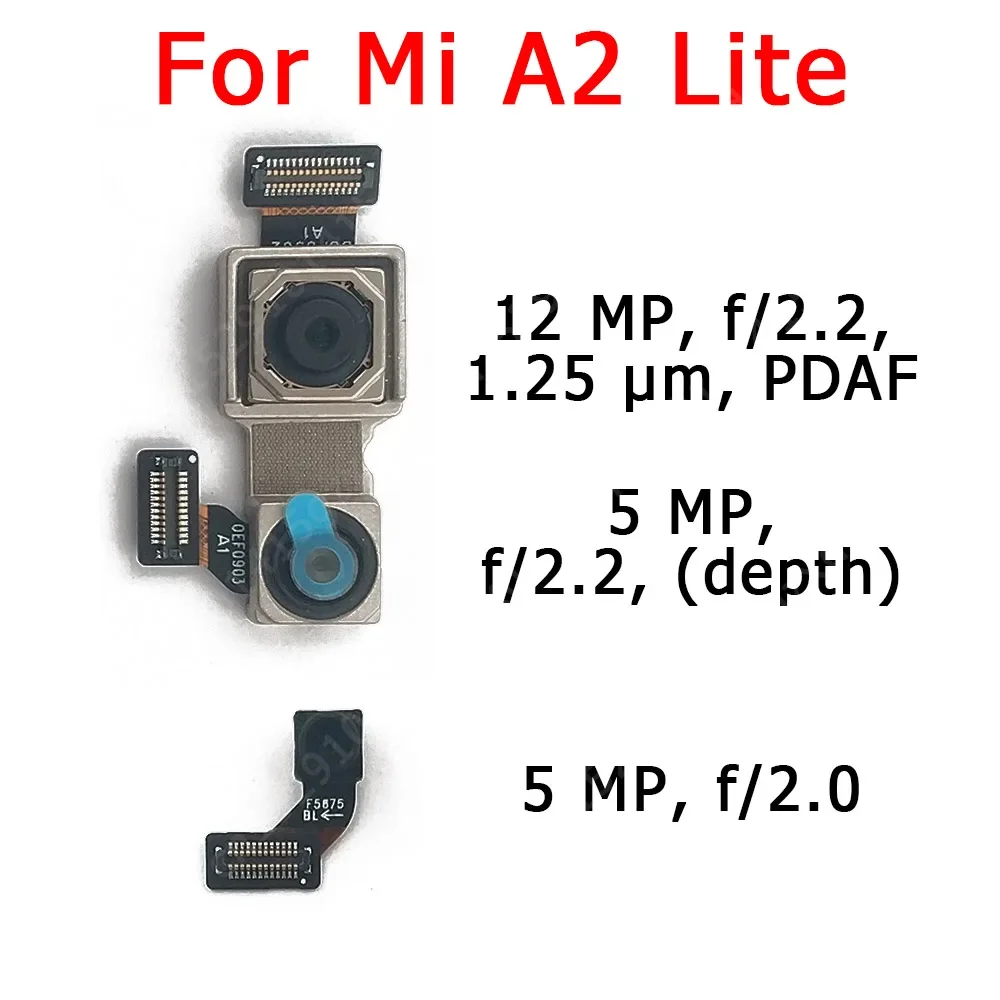 Front Rear Back Camera For Xiaomi Mi A1 5X A2 Lite 6X A3 Main Facing Frontal Camera Module Flex Replacement Spare Parts