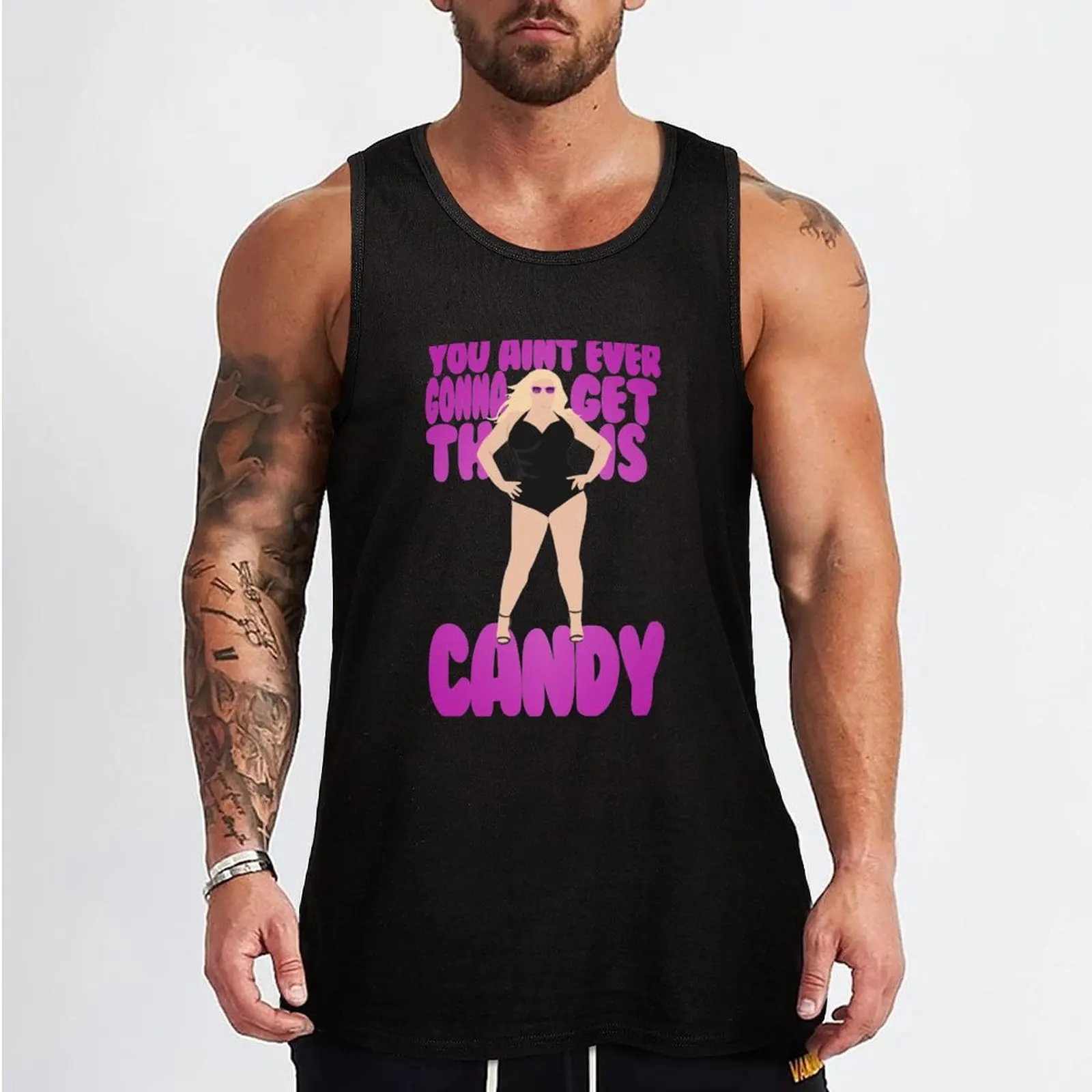 You Aint Ever Gonna Get This Candy! - Gemma Collins Tank Top sleeveless vest men t-shirts man Working vest