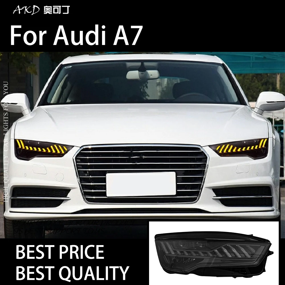 

Автомобильные фары для Audi A7 светодиодные автомобильные фары в сборе, обновление, новейший дизайн в стиле RS7, динамическая передняя сигнальная лампа, аксессуары для инструментов