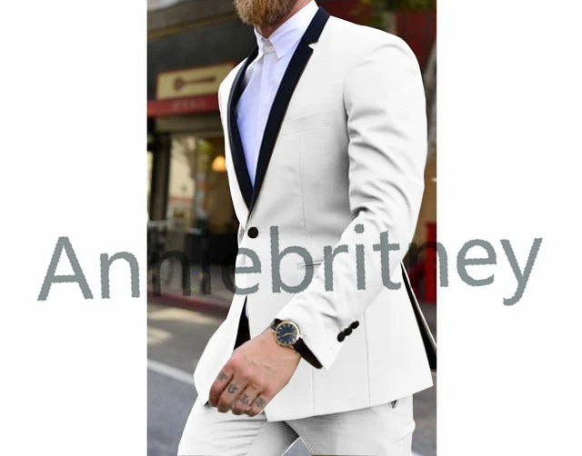 Tailor Made Khaki Men Suit For Wedding 2 Piece Best Man Tuxudos Formal Evening Party Dress Birthday Party Blazer Male Clothing