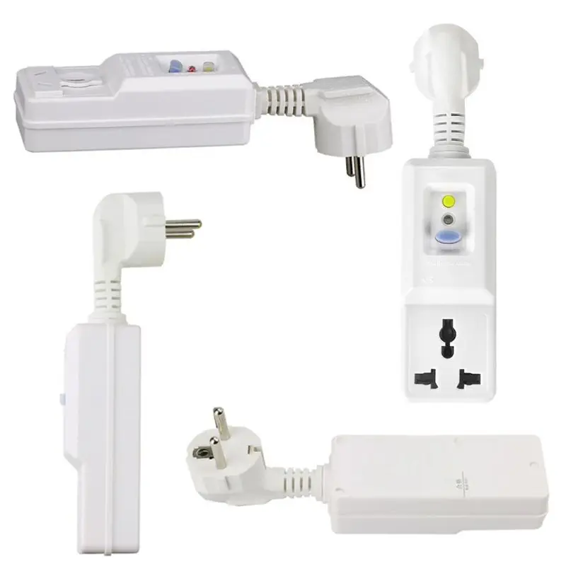 Adaptador enchufe RCD para protección fugas UE, 16A, disyuntor doméstico Swi, envío directo