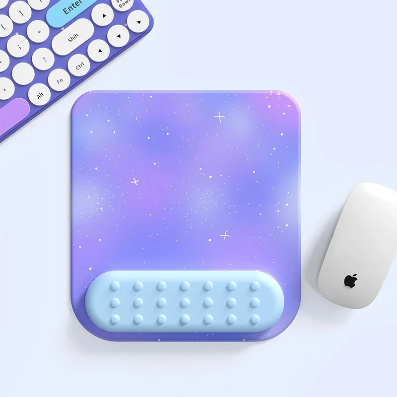 Ergonomic Mouse Pad with Wrist Support Pad with Wrist Rest PC Computer Mouse Pad For Laptop Mousepad With Non-Slip Rubber Base