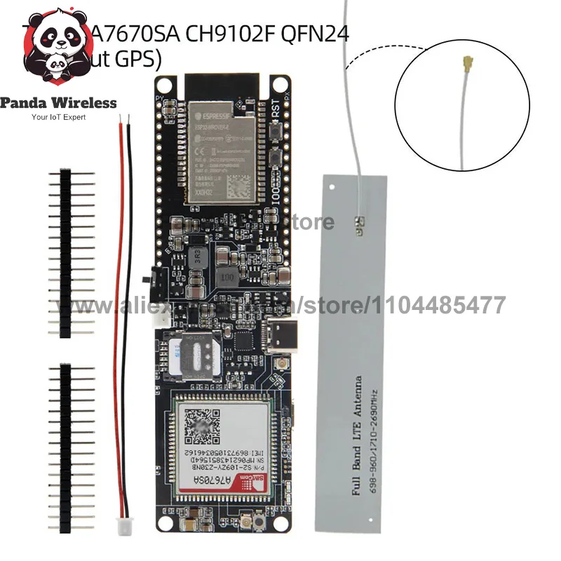 

ESP32-WROVER-B SIMCOM A7670E A7670SA A7670G LTE Cat1 Макетная плата модуля с GPS LTE 4G FPC Антенна TF-карта GSM GPRS EDGE