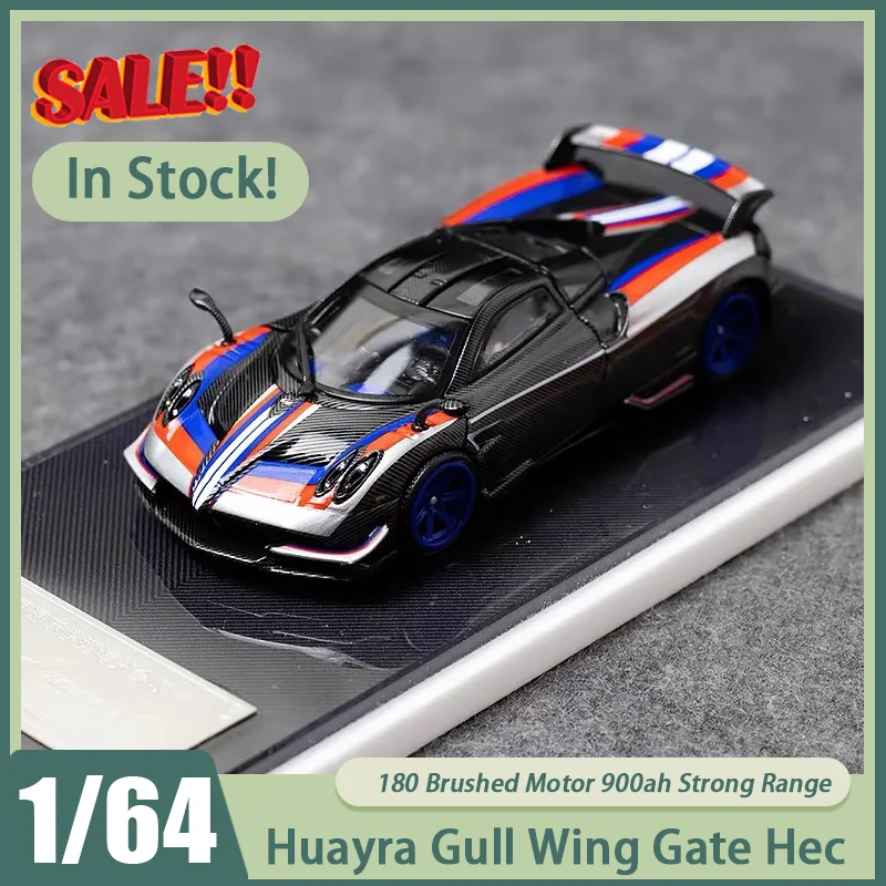 

New In Stock 1:64 Demon King Huayra Gull Wing Gate Hec Exhibition Limite Edition Car Alloy Miniature Diecast Ornament Custom Toy