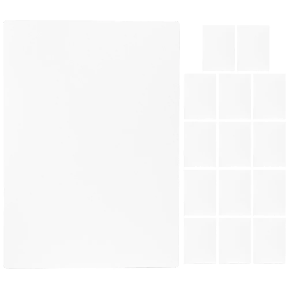 15Pcs Clear Plastic Writing Mat Anti-Slip Multi-Function Exam Desk Pad for Students Professionals 11.67x8.25 Inch