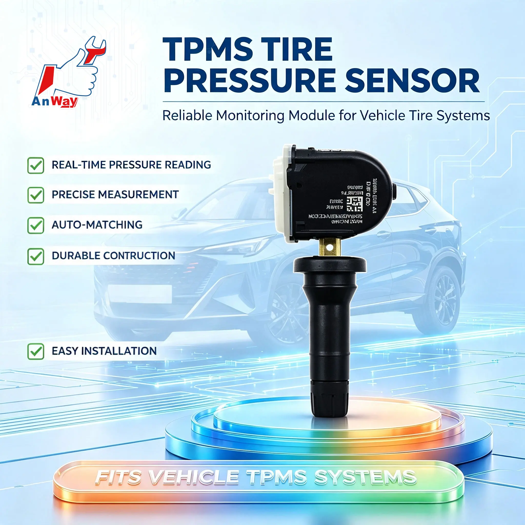 Custom Fit Car Tire Pressure Sensor For Changan Oshan X5 Plus 2022-2024 Stable Signal Tire Monitor Sensor TPMS Sensor Auto Learn