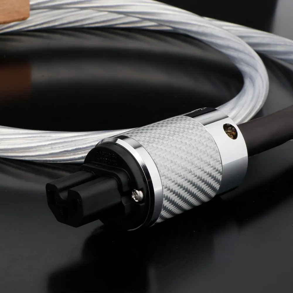 HIFI Audio Nordost Odin Power Cable 7N OCC Silver Plated Super Reference Carbon Fiber EU/US/AU Power Plug Rhodium Power Jack