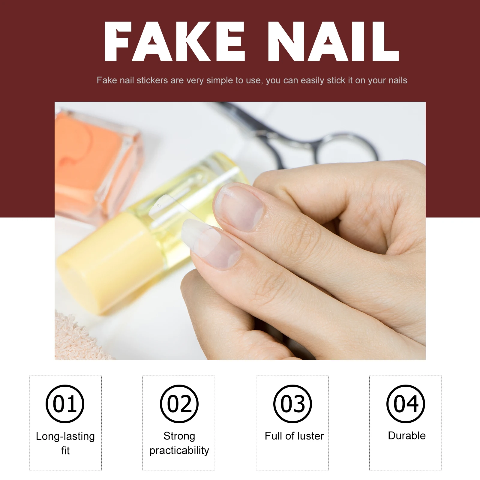 

1000Pcs French Style Transparent Fake Nail Tips Durable Plastic False Nails for DIY Manicure Nail Art Fake Nails Tips