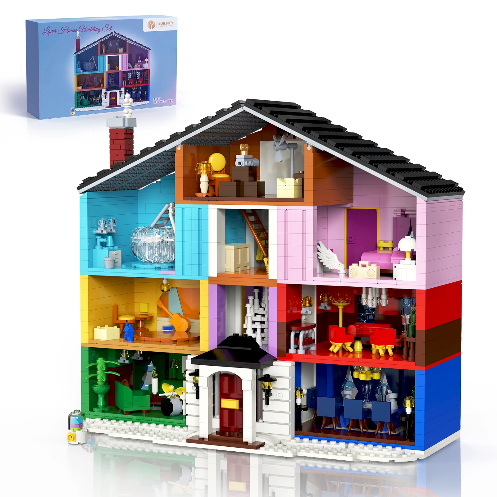 

Music House Building Blocks Music Themes Love House Architecture Building Model Toy Ideal for Fans Adults Boys Girls