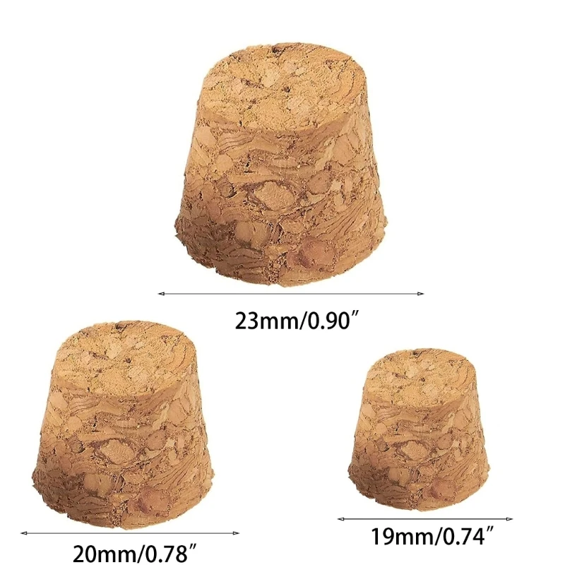 Petits bouchons en liège, 20 pièces, Mini bouteilles en verre, hauts en liège, Mini bouchons coniques, livraison directe