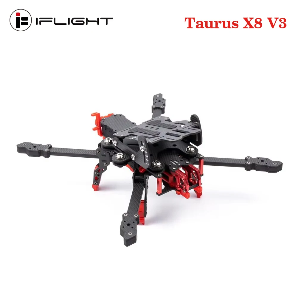 IFlight Taurus V3 X8 HD Cinelifter Frame Kit Wheelbase 320mm 8mm Arm Compatible 3110 Motor HQ 8X4X3 Propeller for RC FPV Drone