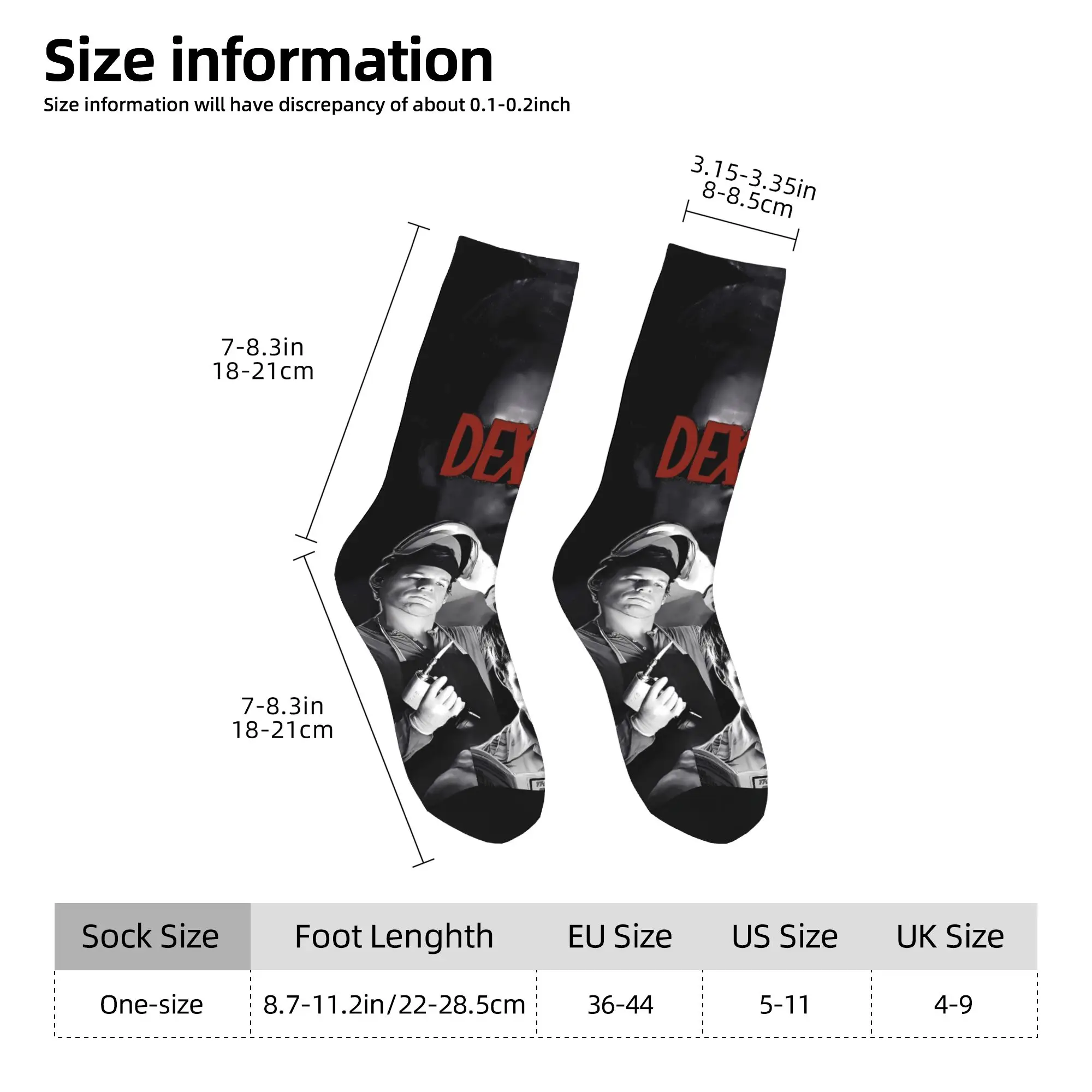 ديكستر مورغان تلفزيون الرعب الجوارب الخريف جوارب Harajuku زوجين تنفس الجوارب الرسم الجري الرياضة المضادة للانزلاق الجوارب