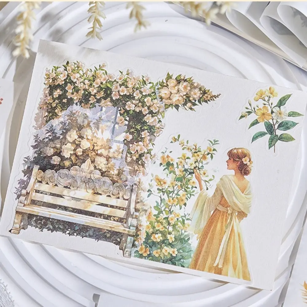 

Креативная книга наклеек в винтажном стиле: съемные стикеры для джанк-журнала с акварельным дизайном, коллажные наклейки для взрослых