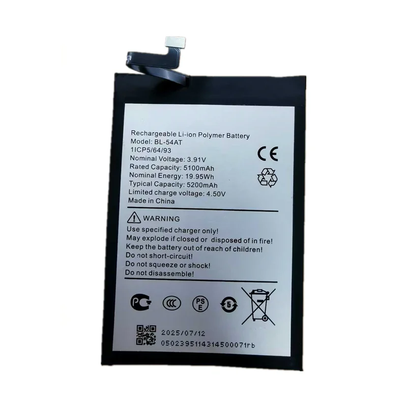 BL-54AT High Quality 3.91V 5200mAh For Tecno Camon 40 Pro 4G CM6 Brand New Replacement Battery