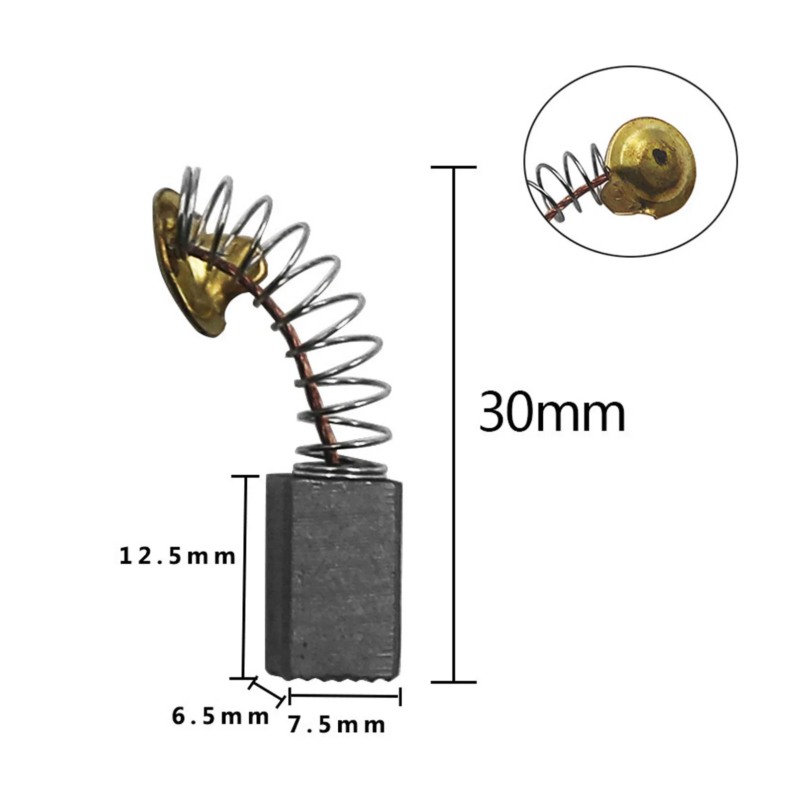 10 sztuk 12.5*7.5*6.5mm szczotki węglowe do młotowiertarki obrotowej/piła tarczowa/szlifierka kątowa elektronarzędzia akcesoria do silników elektrycznych