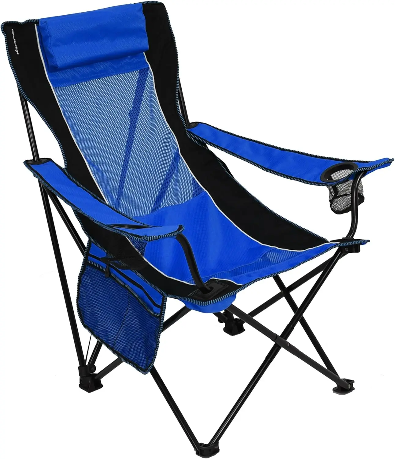 

Портативное складное кресло для кемпинга с подстаканником, боковым органайзером и съемной подушкой для комфорта на природе