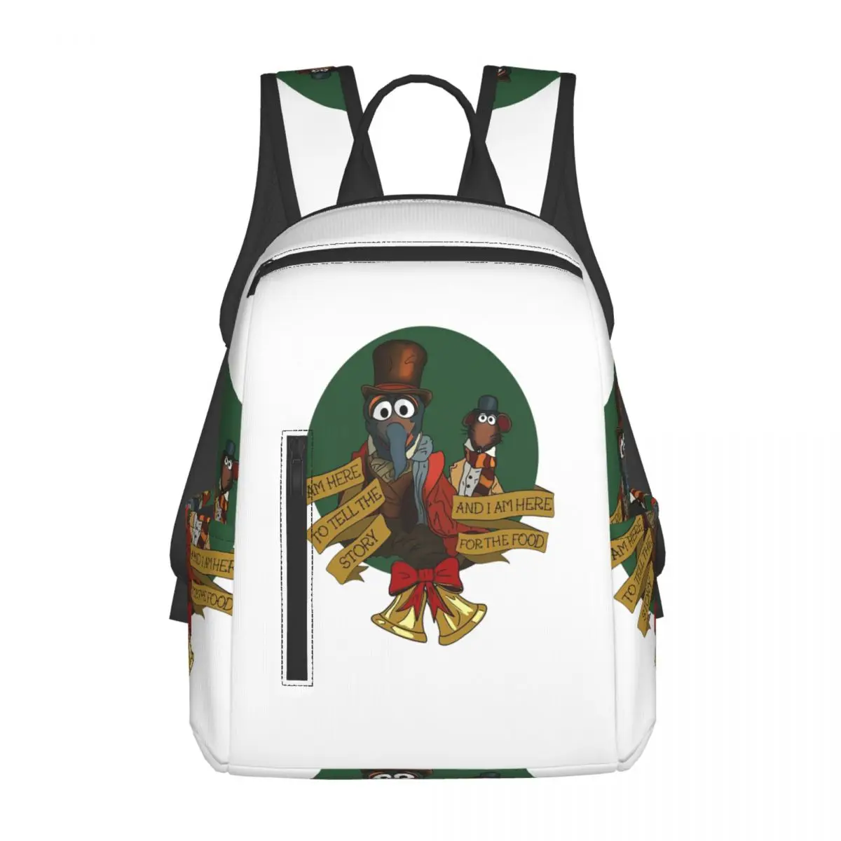 

Muppet Christmas Carol Backpack Daypack Large Capacity Kids BookBag School Bag Shoulder Bags for Men Women