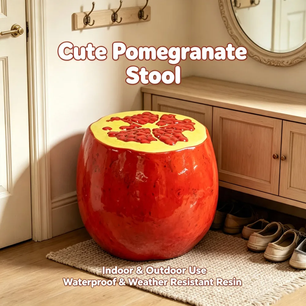 Pomegranate  Fruit Stool, 13.4