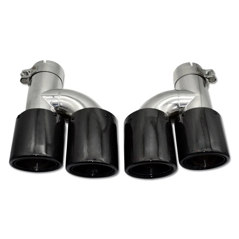 

1 Pair Stainless Steel Exhaust Tip Tailpipe Muffler Tip Exhaust Pipe For ad A4 A5 A6 A7 Up To S4 S5 S6 S7 Exhaust Muffler