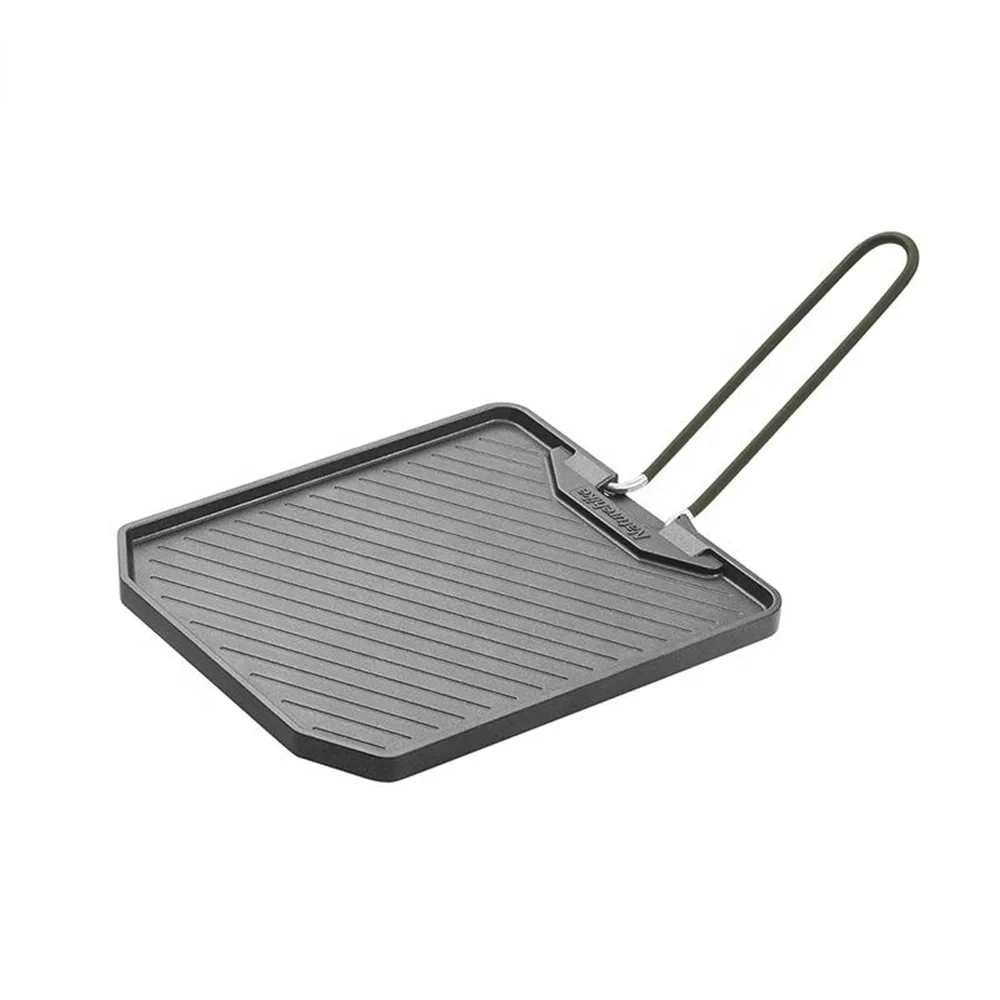 

Naturehike outdoor camping picnic BBQ Grill Pan Square Aluminum Alloy Stainless steel Non Stick frying pan